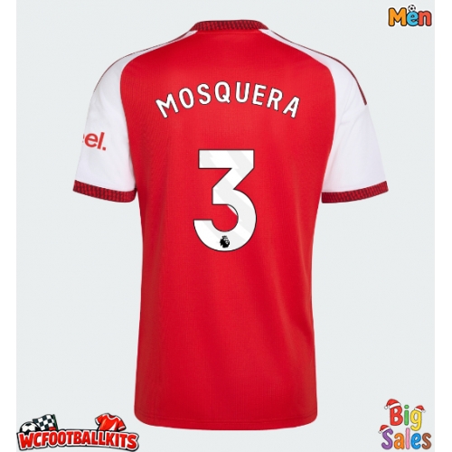 Arsenal Cristhian Mosquera #3 Replica Home Stadium Shirt 2026-27 Short Sleeve